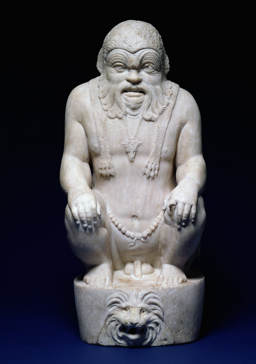 मिस्र के गॉड बेस, एक फव्वारे से, रोमन, c.130 AD (संगमरमर) द्वारा जॉन एर्लेंडसन