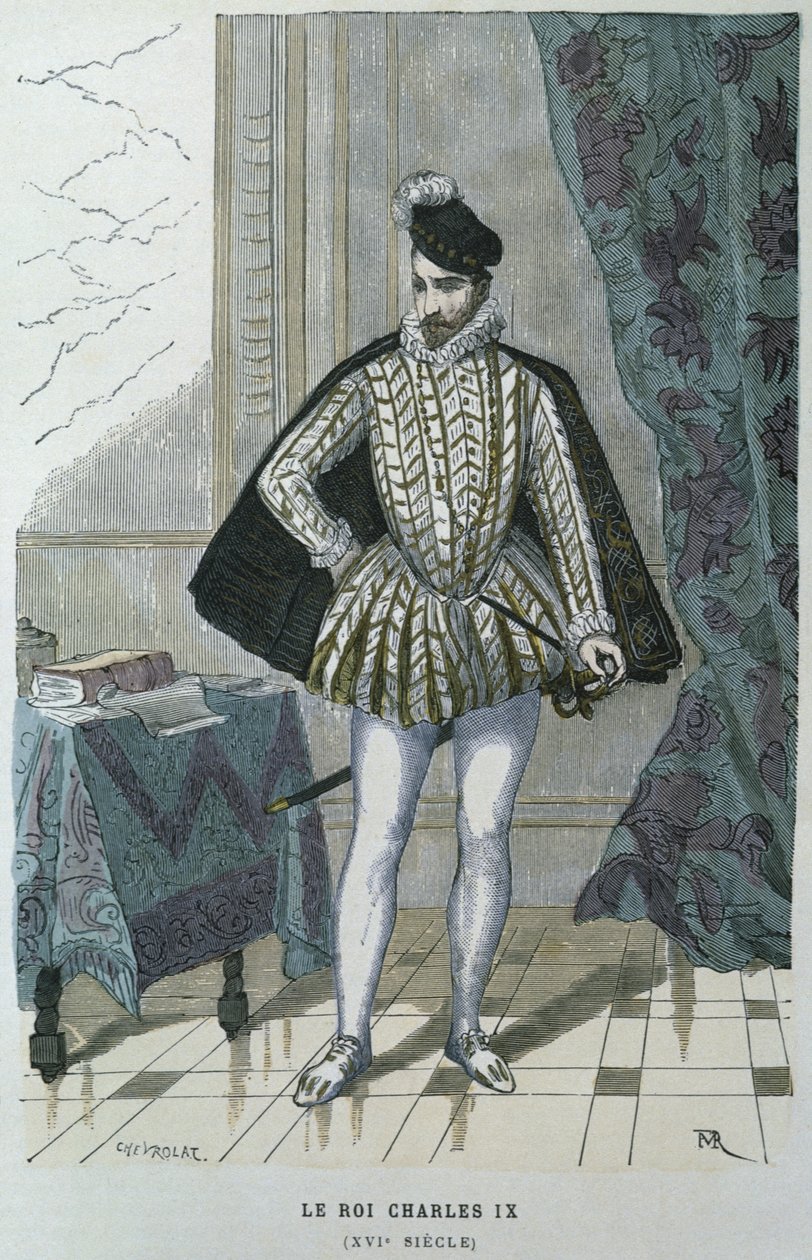 फ्रांस के राजा चार्ल्स IX (1550-74), c.1565, शेवरोट द्वारा उत्कीर्ण द्वारा Chevignard के बाद