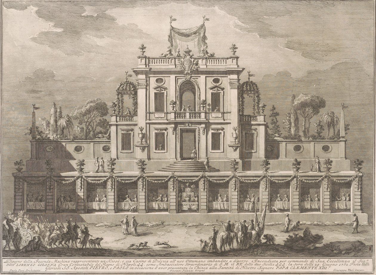 1762 के चीन के लिए सेकंडा मैकचिना: ओटोमन शैली में एक कियॉस्क, या प्लेज़र-हाउस द्वारा पाओलो पॉसी के बाद ग्यूसेप पलाज़ी ग्यूसेप वासी के बाद