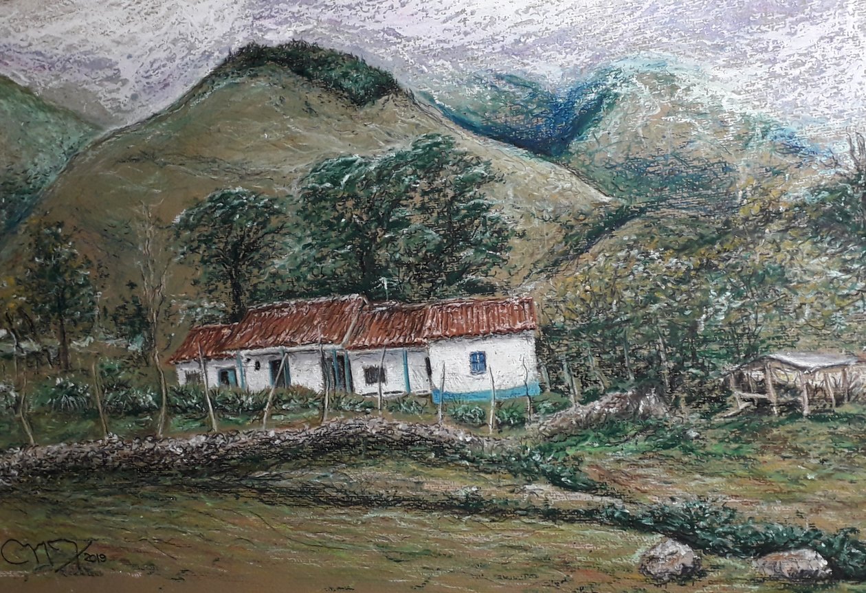 एंडियन लैंडस्केप - लैनो लार्गो वेनेज़ुएला द्वारा miguelmendez_art.ve