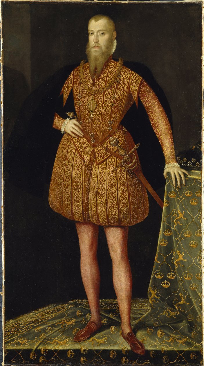 एरिक XIV roi de Suede - स्वीडन के राजा एरिक XIV का पोर्ट्रेट (1533-1577) म्यूलेन, स्टीवन वैन डेर (सक्रिय 1543-1564) द्वारा द्वारा या मुलेन स्टीवन वैन डेर म्यूलन