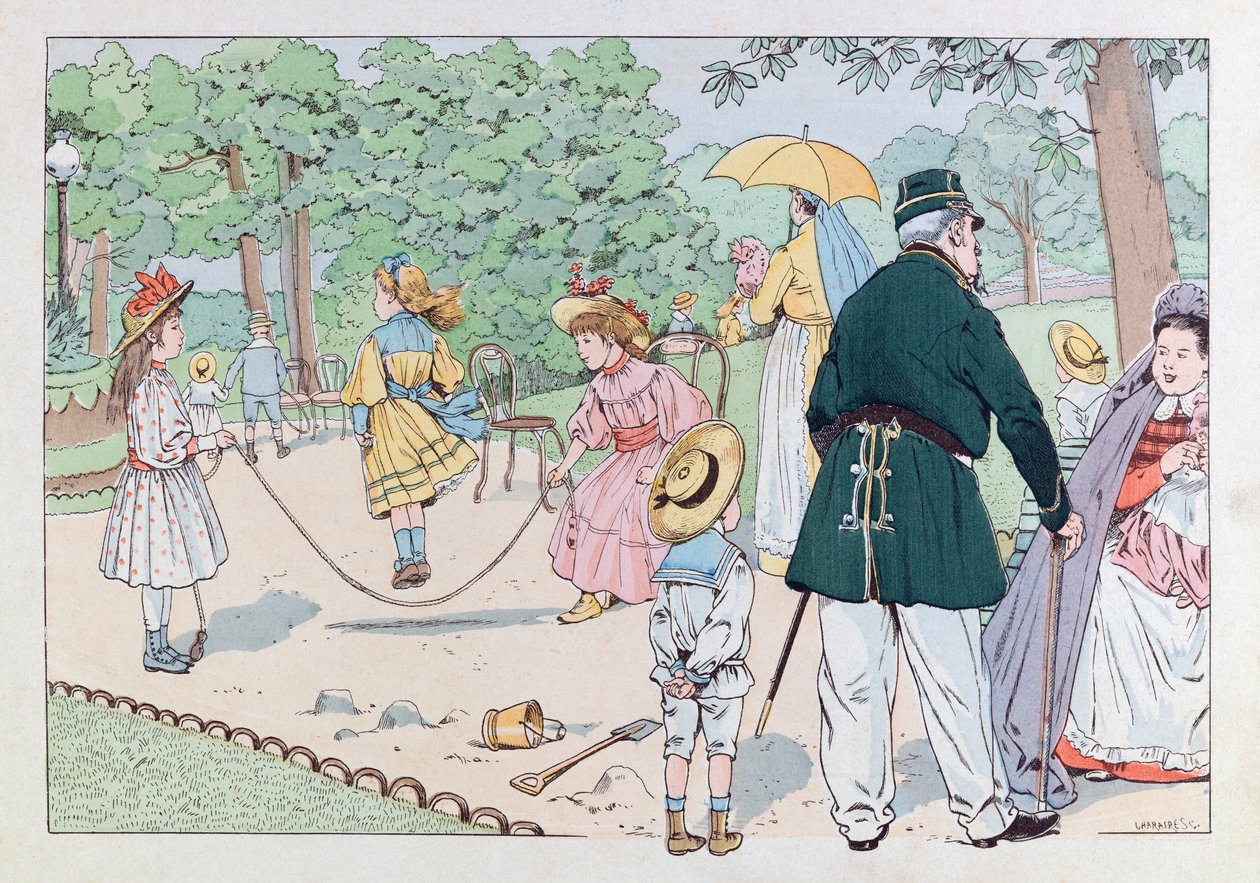 जैक्स मैरी गैस्टन ओनफ्रे डी ब्रेविल ने JOB (1858 - 1931); "" लेस एपिस डी फ्रांस "" पुस्तक से चित्रण: द गार्जियन ऑफ स्क्वायर इन द 19वीं सदी; कोल, भाग द्वारा Onfray de Breville जाक जॉब के लिए छद्म नाम