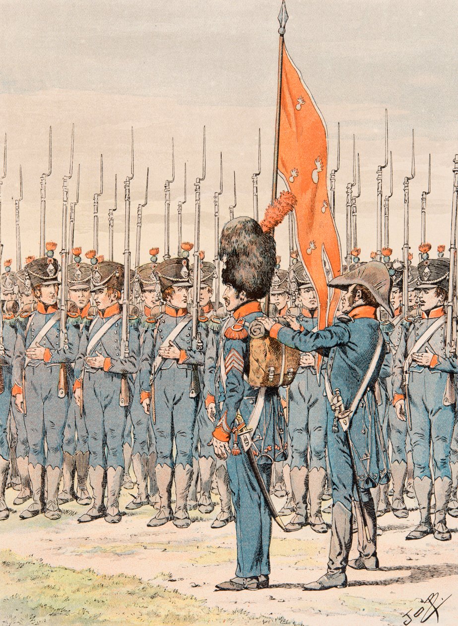 जैक्स मैरी गैस्टन ओनफ्रॉय डी ब्रेविल डिट जॉब (1858-1931) - हर समय फ्रांसीसी सैनिकों का पहनावा: लाइट इन्फैंट्री हैंडलबार, निजी संग्रह द्वारा Onfray de Breville जाक जॉब के लिए छद्म नाम