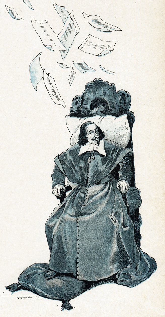 कार्डिनल जूल्स माजरीन का पोर्ट्रेट (Giulio Raimondo Mazzarino or Mazarino द्वारा Onfray de Breville जाक जॉब के लिए छद्म नाम