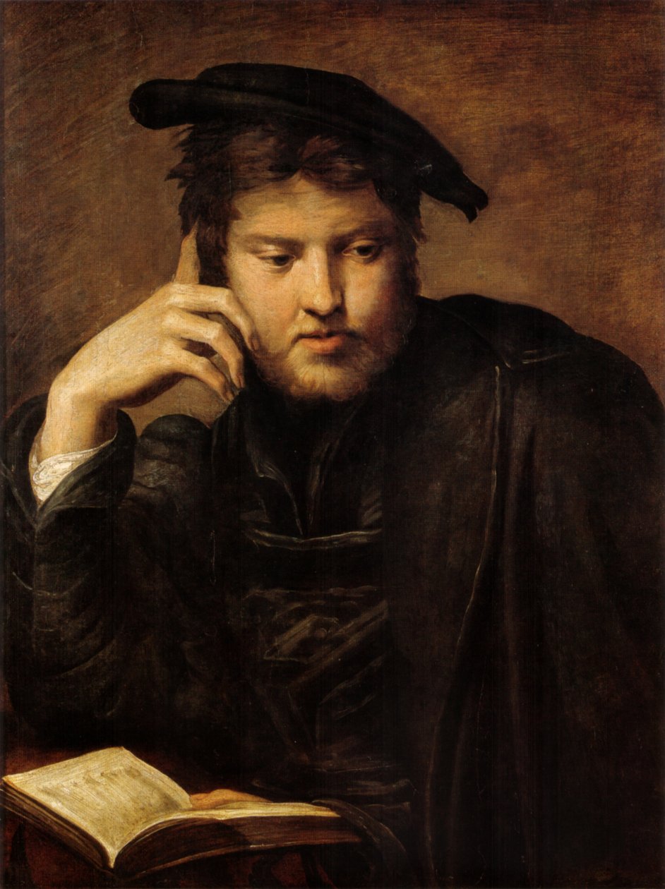 पुस्तक के साथ आदमी द्वारा Parmigianino