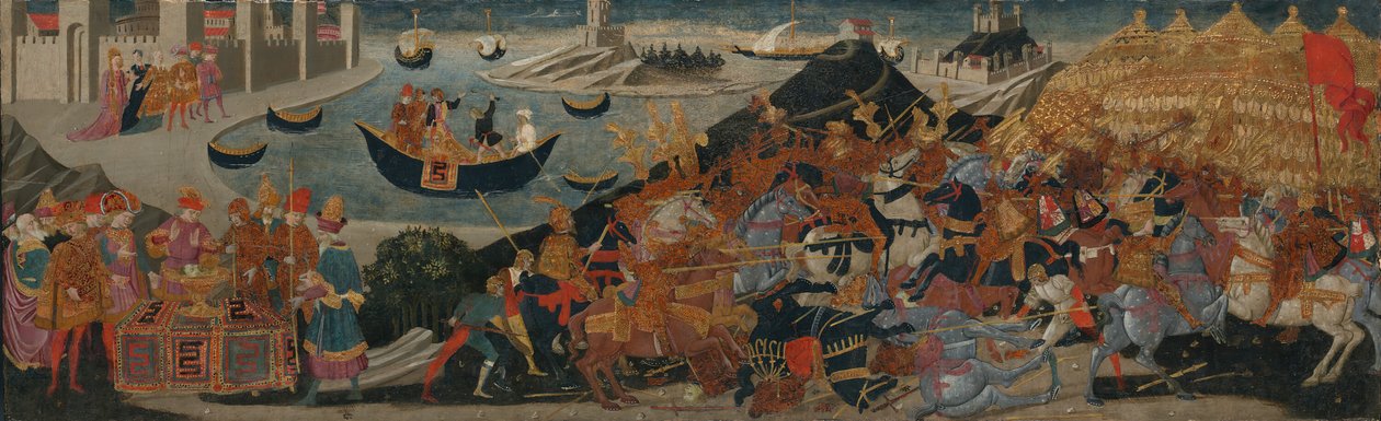 फ़ार्सलस की लड़ाई और पोम्पी की मृत्यु, 145560 द्वारा Apollonio di Giovanni की कार्यशाला