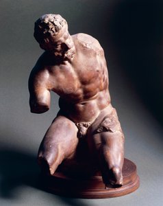 नर नग्न, लगभग 1572, जियाम्बोलोग्ना द्वारा (1529-1608), टेराकोटा मूर्तिकला, 38.5 सेमी द्वारा गियमबोलोग्ना