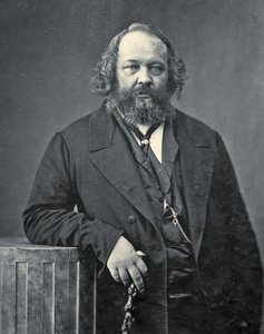 मिखाइल अलेक्जेंड्रोविच बाकुनिन का पोर्ट्रेट, c.1860 (b / w फोटो) द्वारा नादर