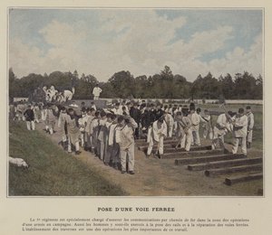 रेलवे लाइन बिछाना (रंगीन फोटो) द्वारा (बाद में) फ्रांसीसी फोटोग्राफर