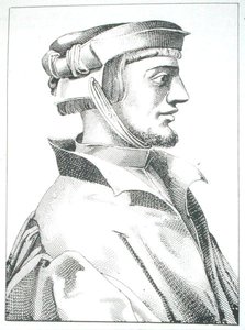 अग्रिप्पा वॉन नेटटेशाइम (1486-1535) जे स्कीबल, स्टटगार्ट 1845 द्वारा 'दास क्लॉस्टर' खंड II से एक चित्रण की प्रति, जिसका उपयोग 'हिस्ट्री ऑफ मैजिक' में किया गया था, जो 19 वीं शताब्दी के अंत में प्रकाशित हुआ था (उत्कीर्णन) द्वारा (बाद में) जर्मन स्कूल