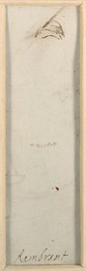 'रेम्ब्रांट', c.1650-52 (कागज पर कलम और स्याही) द्वारा (attr। to) रेम्ब्रांट हर्मेन्ज़। वैन रिजनो