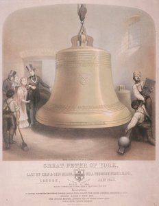 यॉर्क बेल के महान पीटर का दृश्य, 1845। द्वारा एआर ग्रीव
