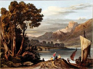 द न्यू वियर। नदी को देखते हुए, थियोडोर हेनरी फील्डिंग (1781-1851), 1818 (हाथ से रंगा हुआ एक्वाटिंट) द्वारा उकेरी गई नदी वेई के वर्णन से प्लेट 11 द्वारा फील्डिंग के बाद एवी कोपले