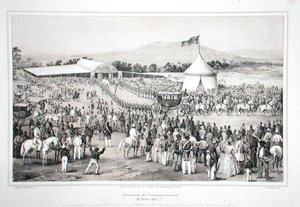 हैती के सम्राट के रूप में जनरल फॉस्टिन सोलौक (सी.1785-1867) का राज्याभिषेक द्वारा ए (बाद) हार्टमैन