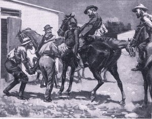 एस्स प्रेटोरिया के बाद से भागने का प्रयास: 1901 में हार्म्सवर्थ ब्रोस लिमिटेड द्वारा प्रकाशित गुरिल्ला युद्ध