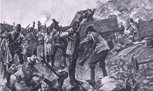 प्रेटोरिया के बाद से तायबोसच के पास ट्रेन का मलबा: द गार्मिला वॉर प्रकाशित हर्म्सवर्थ ब्रोस लिमिटेड, 1901