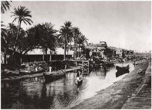 अशर क्रीक, Shatt अल-अरब, बसरा, इराक, 1925 तक पहुंचा। द्वारा ए केरीम