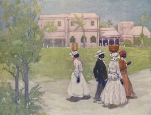 ब्लैक गोइंग टू वर्क, बारबाडोस, 1916 द्वारा एएस फॉरेस्ट