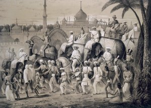 लखनऊ, प्रमुख सड़क, 'भारत में यात्राओं' से, 1859।
