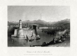 मार्सिले, फ्रांस, 1875 के बंदरगाह में प्रवेश