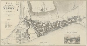 1726 में वीवे शहर का नक्शा द्वारा ए। डी मंदरोट