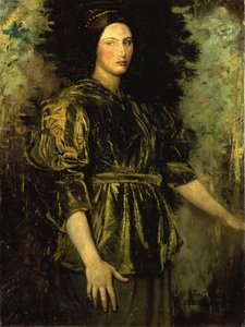 वूमन इन ग्रीन वेलवेट, 1918 द्वारा एबट हैन्डर्सन थायर