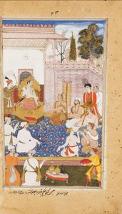 भीष्म ने चार वर्णों या जातियों की प्रकृति पर युधिष्ठिर को सलाह दी, 1598 द्वारा अब्दुल रहीम खान खान खान