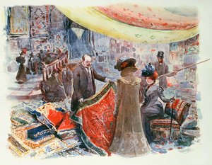 पेरिस के प्लेस क्लिच में एक डिपार्टमेंटल स्टोर का हॉल, c.1900