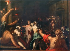 जूडिथ Holofernes . का सिर दिखाता है द्वारा अब्राहम ब्लोमैर्ट