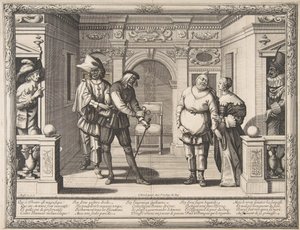 Hotel de Bourgogne, ca में अभिनेता 1633-1634। द्वारा अब्राहम बोस