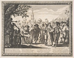 विलेज स्क्वायर पर नृत्य करें, ca. 1633। द्वारा अब्राहम बोस