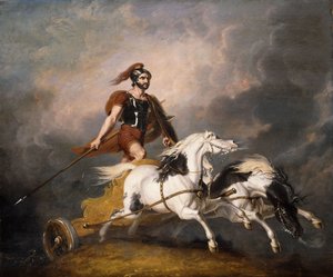 कटहुलिन की कार: "द कार ऑफ वॉर ऑन द लाइक ऑफ द फ्लेम ऑफ डेथ, 1815 द्वारा अब्राहम कूपर