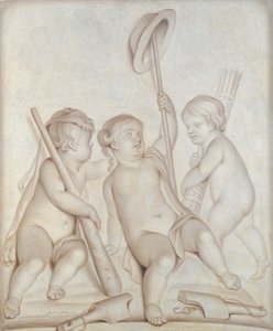 द थ्री चर्ब्स (ग्रिसल), पुट्टी एट द हरक्यूलिस एंड मर्करी, 1767 द्वारा अब्राहम हेंड्रिक वैन बेस्टन