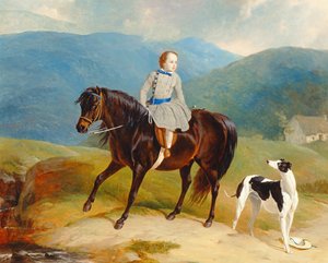 मास्टर एडवर्ड कॉउट्स मार्जोरीबैंक्स अपने पोनी पर, c.1851 (कैनवास पर तेल) द्वारा अब्राहम और वेबस्टर थॉमस कूपर