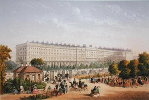 हाइड पार्क गार्डन, c.1862 (कलर लिथो) द्वारा अचिले लुइस मार्टिनट
