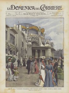 ट्यूरिन में पहली अंतरराष्ट्रीय सजावटी आधुनिक प्रदर्शनी का उद्घाटन, रोतोंडा दूनोर के सामने