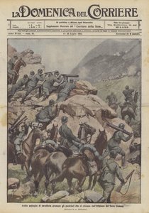 आर्डिनेंट कैवेलरी गश्ती ऑस्ट्रियाई लोगों को दबाते हैं जो सात नगर पालिकाओं के पठार से पीछे हटते हैं