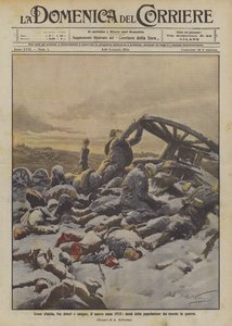 साइनिया के रूप में, दर्द और रक्त के बीच, नया साल 1915, युद्ध में दुनिया की आबादी का आधा हिस्सा