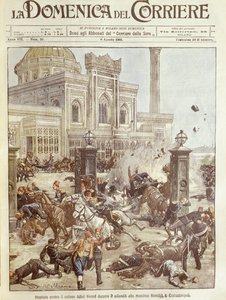 कॉन्स्टेंटिनोपल में सुल्तान अब्दुल हमीद के खिलाफ हत्या के प्रयास का कवर चित्रण द्वारा अचिल बेल्ट्रैम