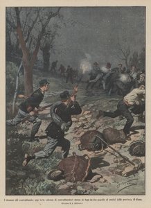 तस्करी का नाटक, तस्करों का एक मजबूत स्तंभ दो रक्षकों द्वारा स्थापित द्वारा अचिल बेल्ट्रैम