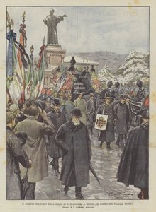G Zardardelli In Brescia, Piazzale वेनेज़िया में Il Corteo द्वारा सलमा का Solemn परिवहन