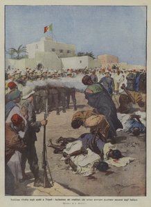 त्रिपोली में विद्रोही अरब विद्रोह, गद्दारों की शूटिंग जो पहले स्वीकार किए गए थे
