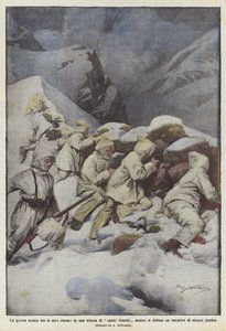 अनन्त स्नोशों के बीच हमारा युद्ध, ब्लेंक शर्ट की एक खाई में है, जबकि यह उल्लिखित है