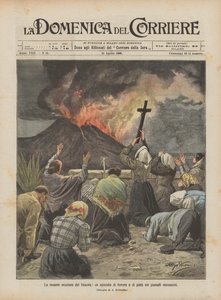वेसुवियस का हालिया विस्फोट, खतरे वाले गांवों में आतंक और धर्मनिष्ठता का एक प्रकरण द्वारा Achille Beltrame