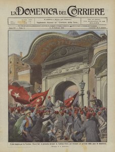 तुर्की के लिए लोरा ट्रागिका, एनवर bey अंतरंग करने के लिए उदात्त दरवाजे के सामने दिखा
