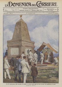 एजोर्डट की 20 वीं वर्षगांठ पर, स्मारक से पहले किले की छतों पर द्रव्यमान गिर गया द्वारा अचिल बेल्ट्रैम