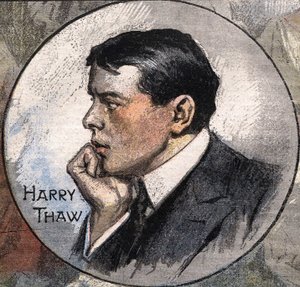 अपने परीक्षण के दौरान 1907 में हैरी थाव का पोर्ट्रेट द्वारा अचिल बेल्ट्रैम