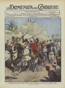 इटली में मंसूर जनजाति को प्रस्तुत करना, हथियारों को पहुंचाने के लिए प्रमुखों की सुरम्य यात्रा डर्ना