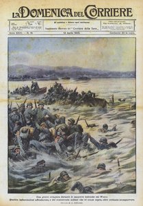वेसर पर जर्मन युद्धाभ्यास के दौरान एक गंभीर आपदा द्वारा Achille Beltrame