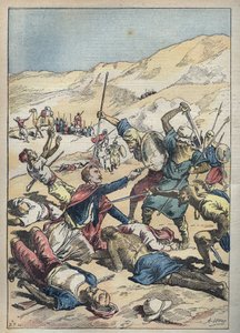 1896 में ट्यूनीशिया में मारकिस ऑफ मोरेस (एंटोनी-अमेडी-मैरी-विंसेंट) मांका डी वलोम्ब्रोसा (1858-1896) और उनके साथियों की मृत्यु ट्यूनीशिया में एल-ओतिया (एल औतिया) के पास - "ले-पेलरिन" में एचीले लेमोट का चित्रण। "जून 1896"